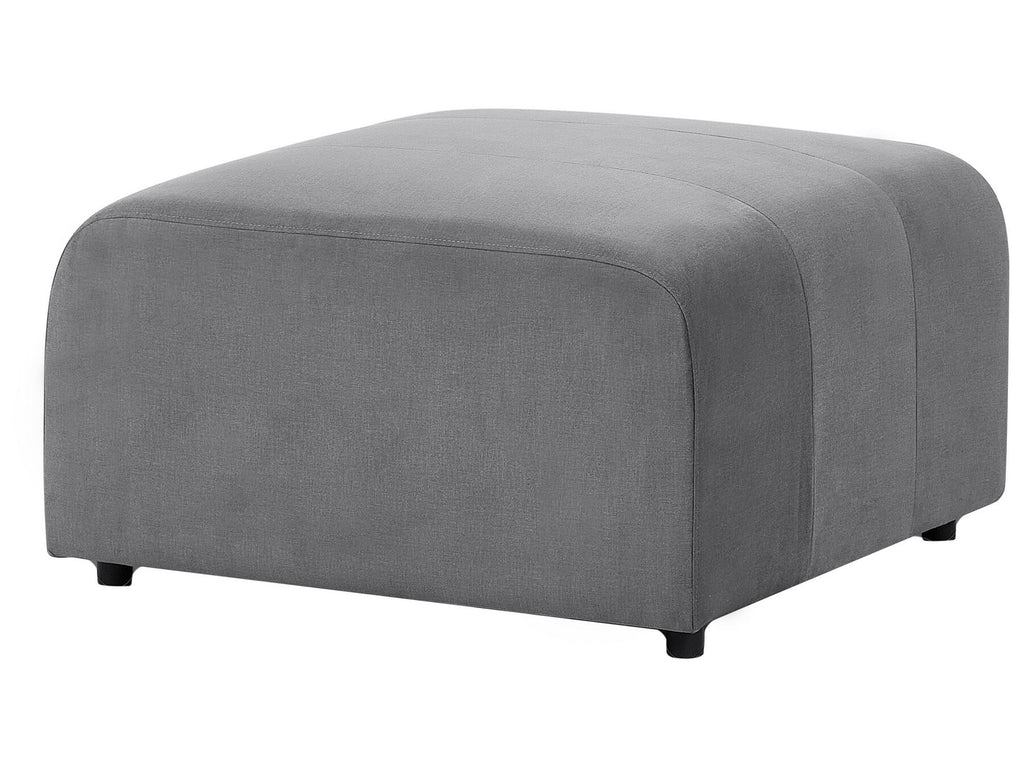 Modular Sofa FALSTERBO Velvet Grey with Ottoman 3 Seater