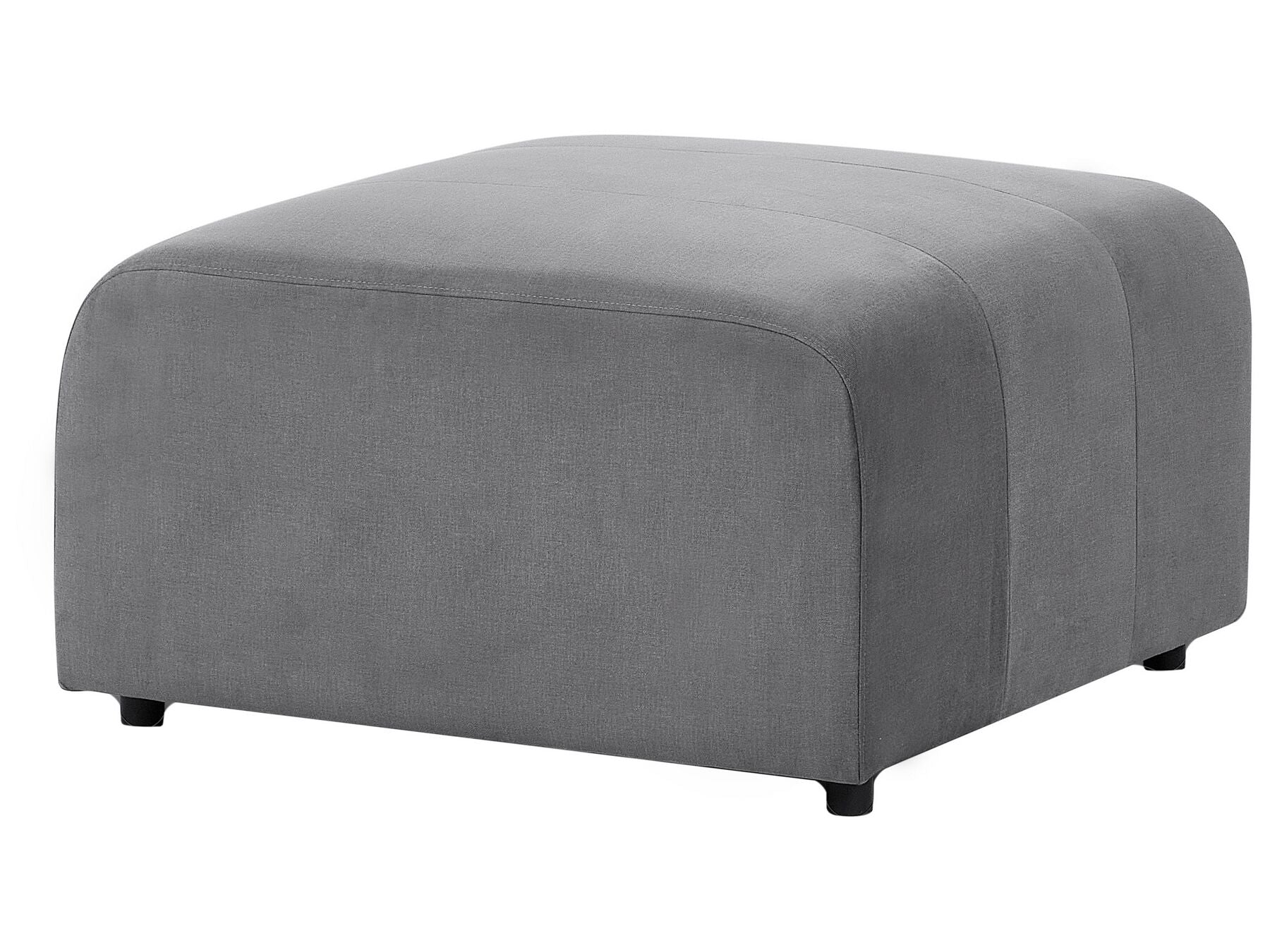 Modular Sofa FALSTERBO Velvet Grey with Ottoman 3 Seater
