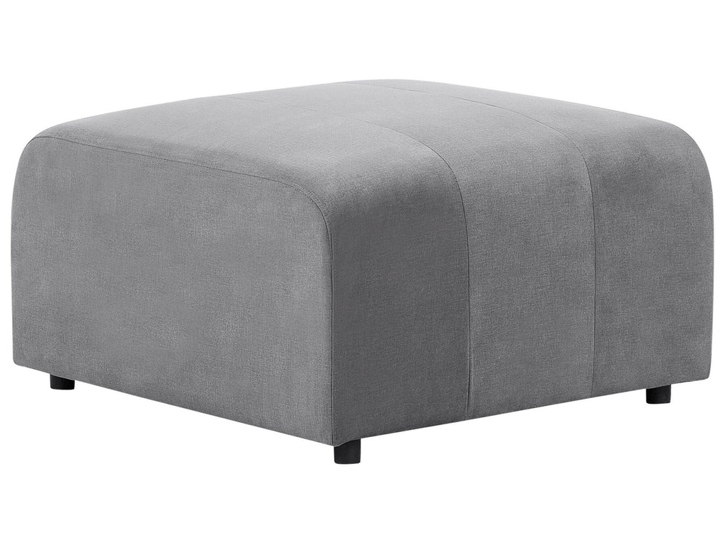 Modular Sofa FALSTERBO Velvet Grey with Ottoman 3 Seater
