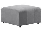 Modular Sofa FALSTERBO Velvet Grey with Ottoman 3 Seater