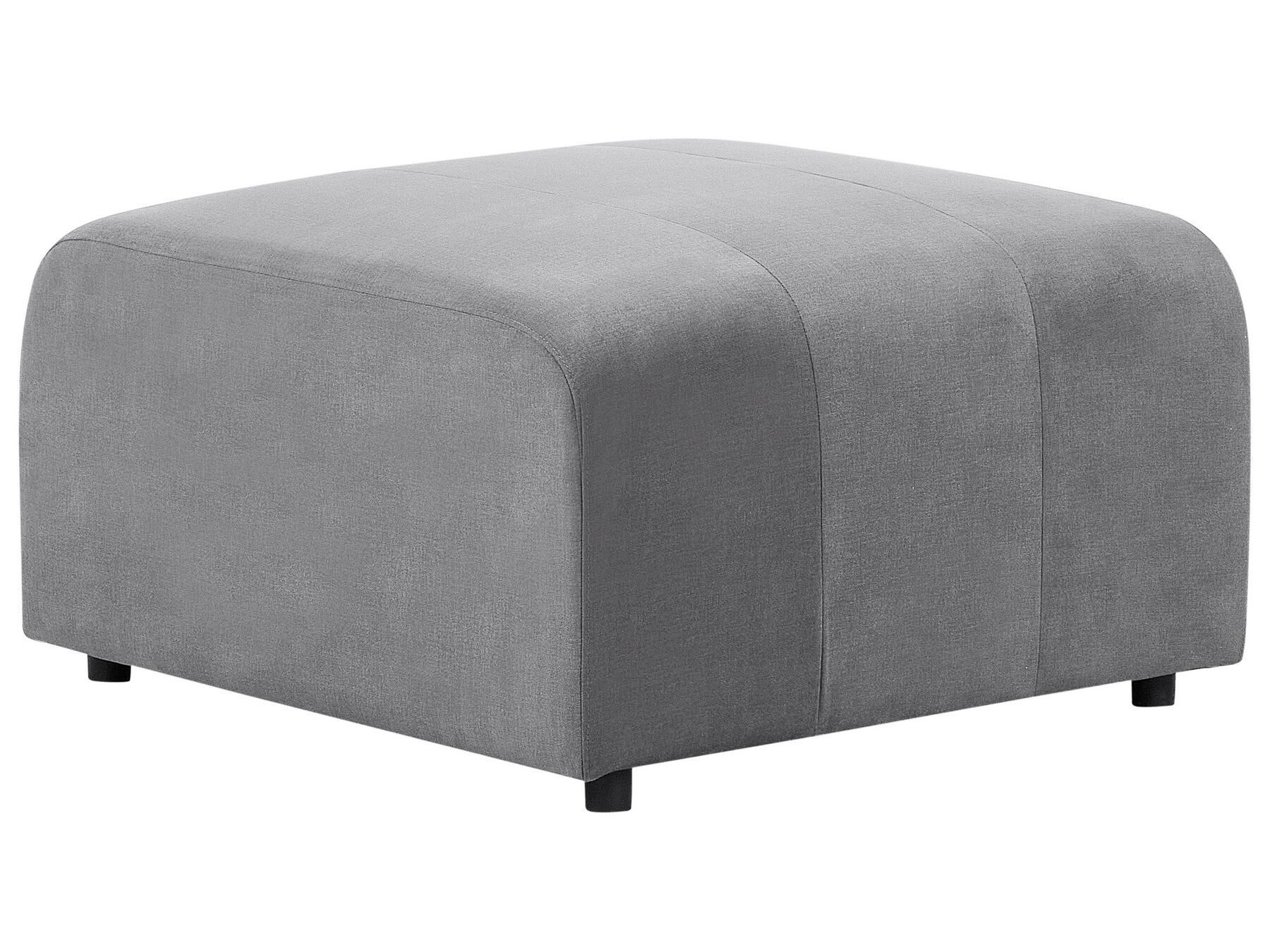 Modular Sofa FALSTERBO Velvet Grey with Ottoman 3 Seater