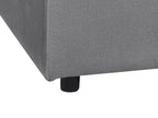 Modular Sofa FALSTERBO Velvet Grey with Ottoman 3 Seater