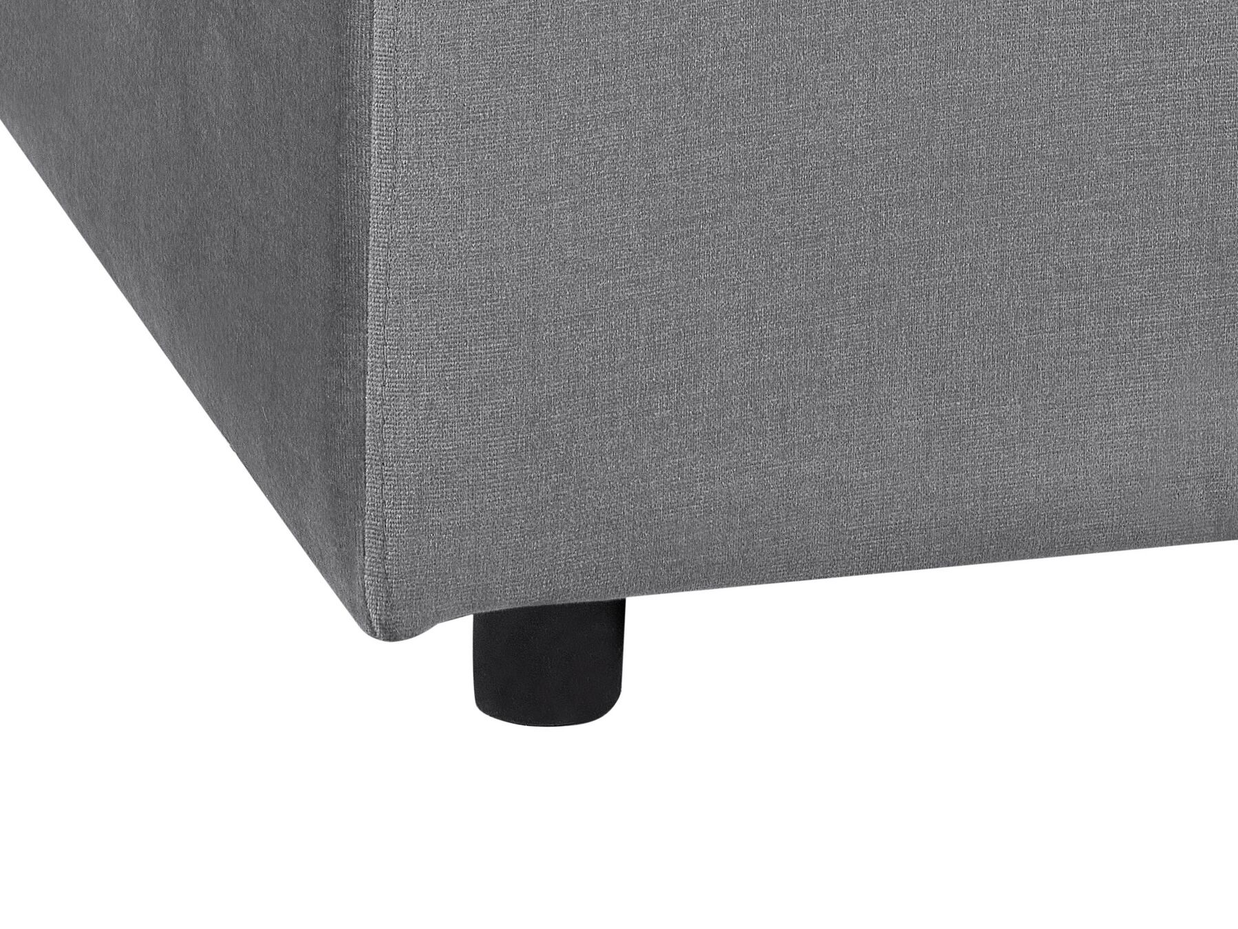 Modular Sofa FALSTERBO Velvet Grey with Ottoman 3 Seater