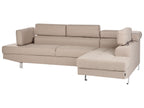 Corner Sofa NORREA Fabric Beige 5 Seater Left Hand