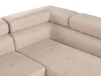 Corner Sofa NORREA Fabric Beige 5 Seater Left Hand