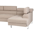 Corner Sofa NORREA Fabric Beige 5 Seater Left Hand
