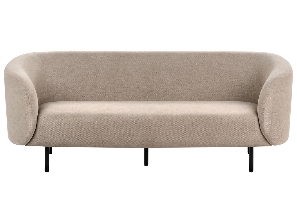 3 Seater Fabric Sofa Taupe LOEN