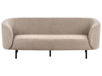 3 Seater Fabric Sofa Taupe LOEN
