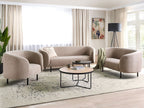 3 Seater Fabric Sofa Taupe LOEN