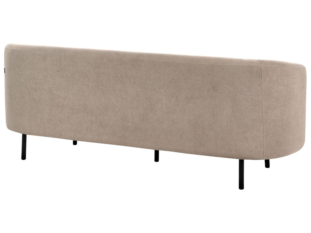 3 Seater Fabric Sofa Taupe LOEN