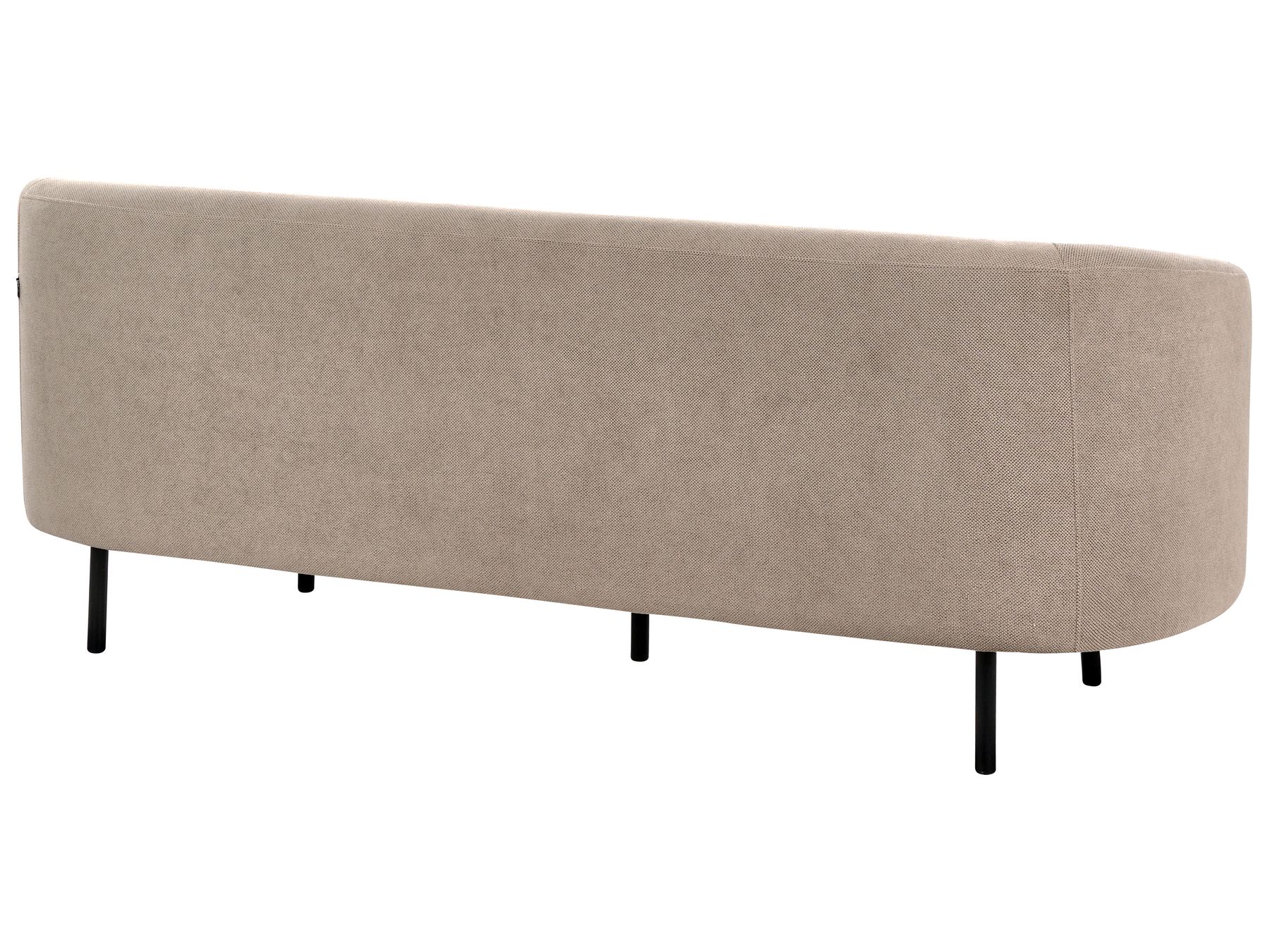 3 Seater Fabric Sofa Taupe LOEN