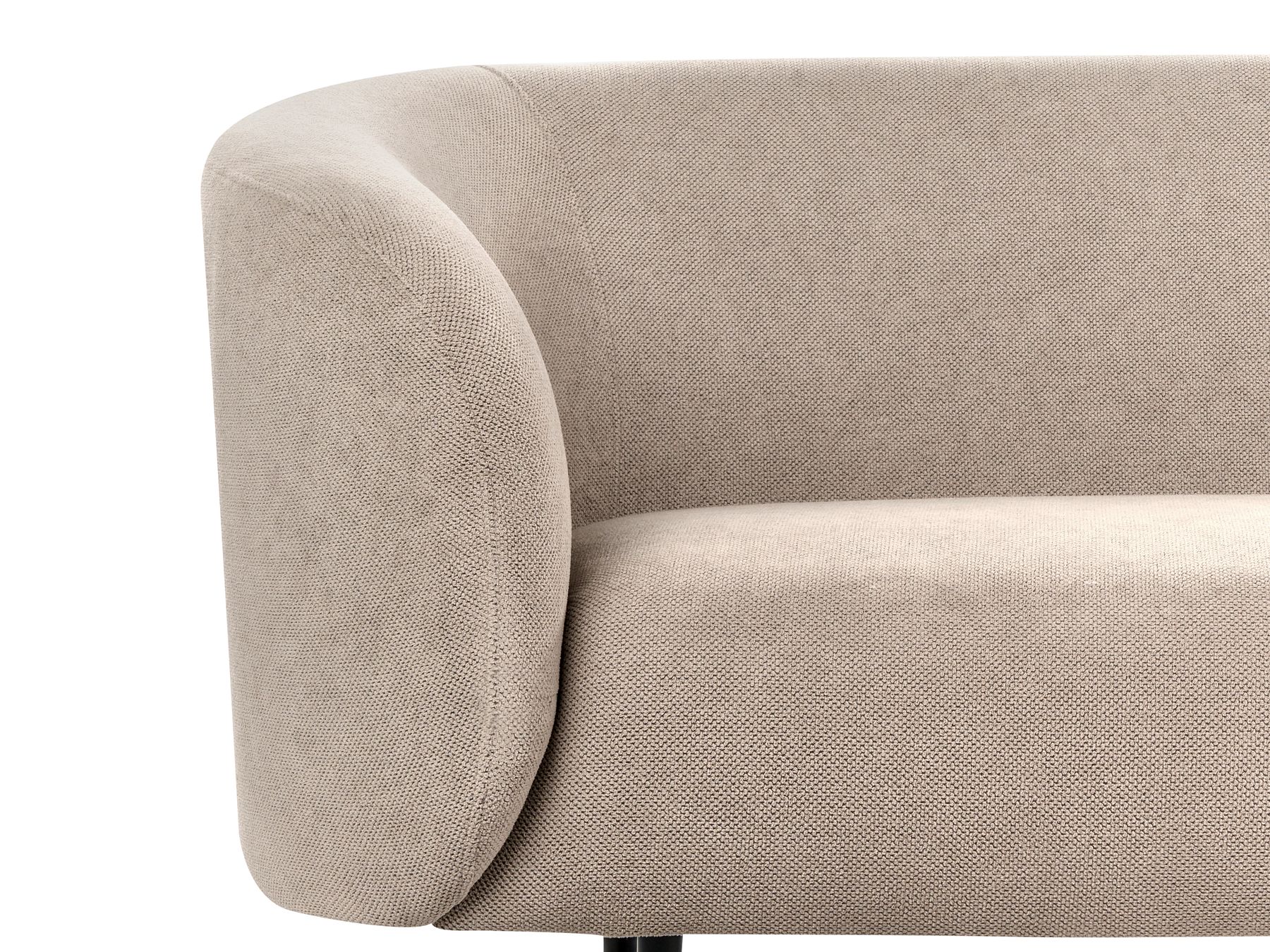 3 Seater Fabric Sofa Taupe LOEN
