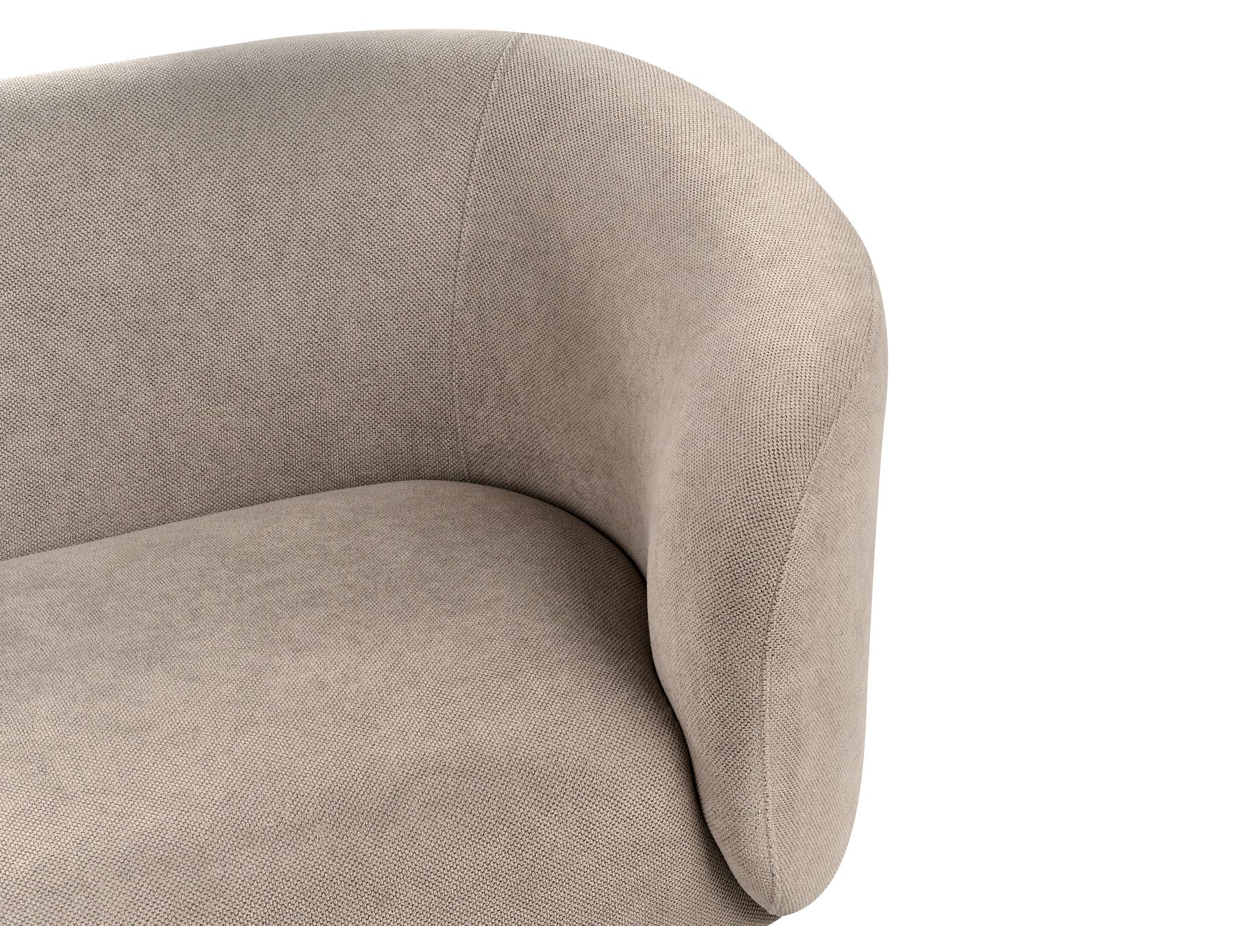 3 Seater Fabric Sofa Taupe LOEN