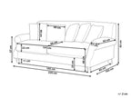 3 Seater Boucle Sofa Off-White EIKE