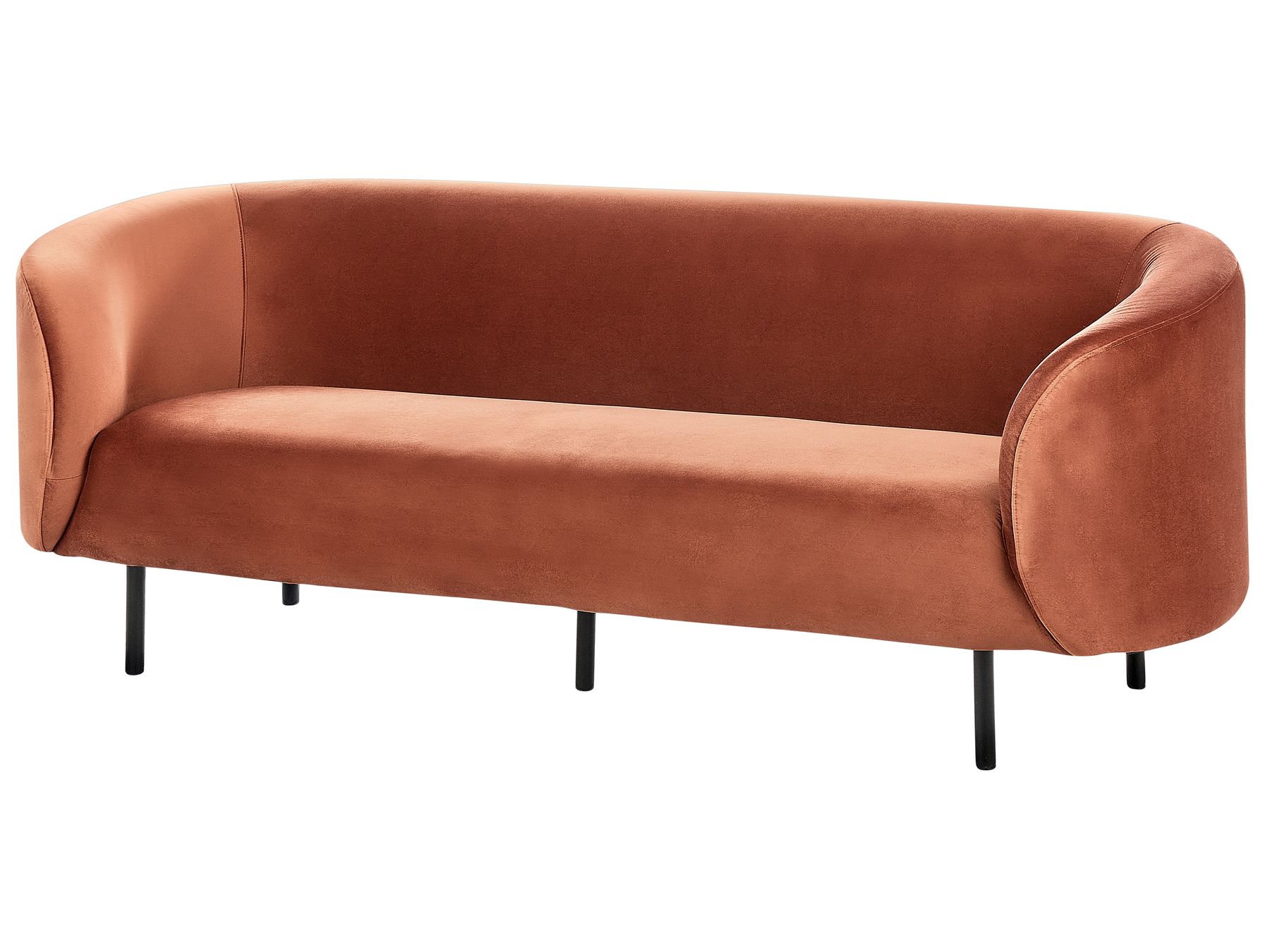 3 Seater Velvet Sofa Orange LOEN