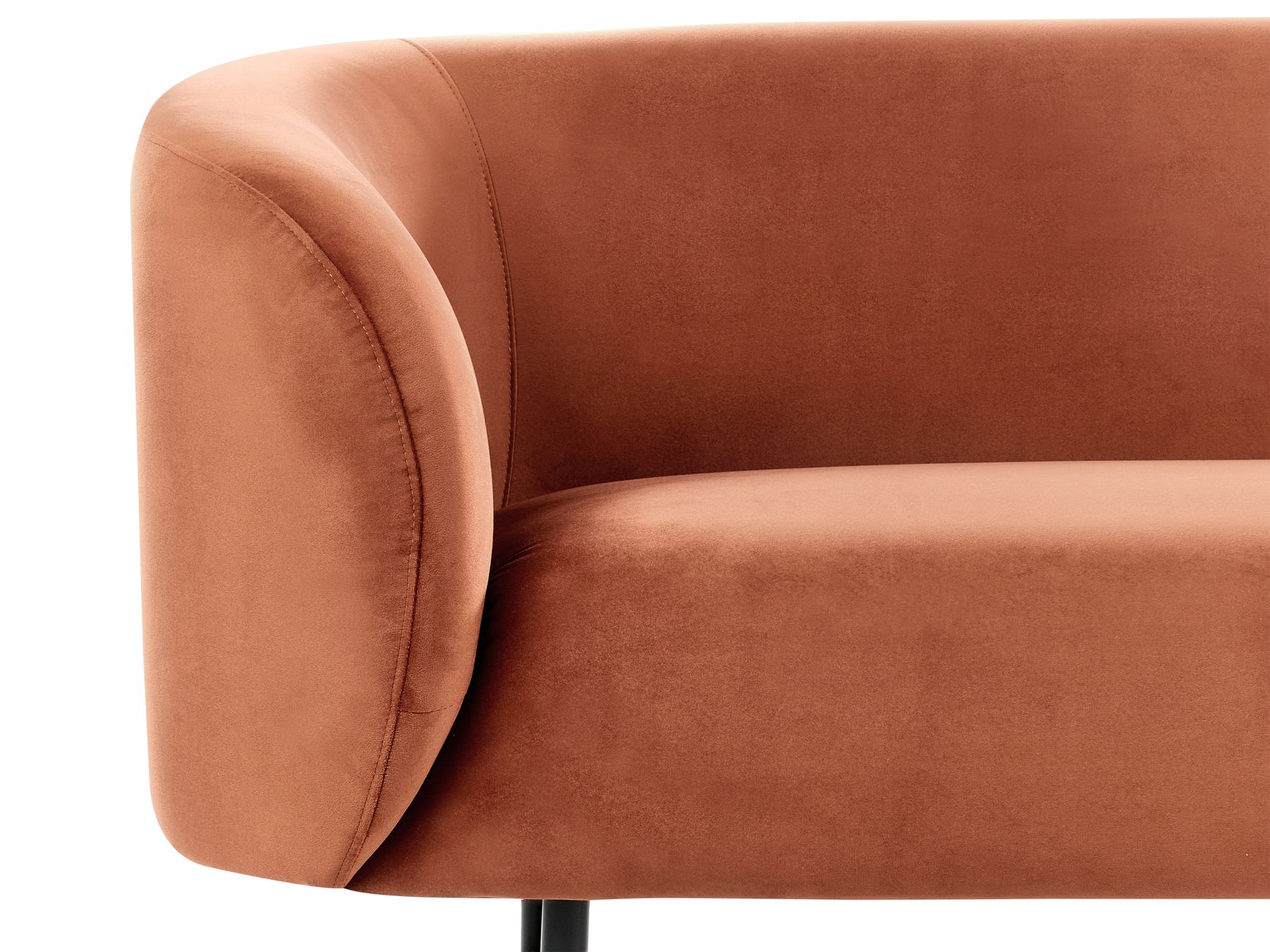 3 Seater Velvet Sofa Orange LOEN