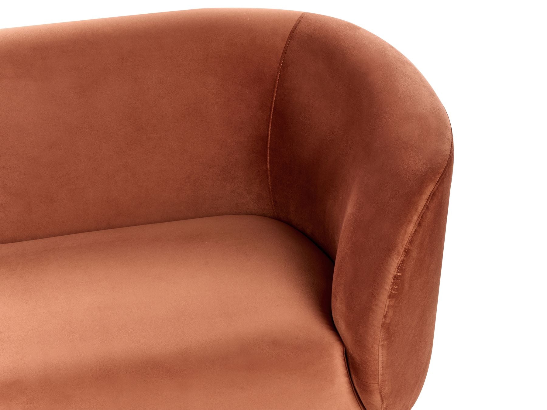 3 Seater Velvet Sofa Orange LOEN