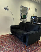 2 Seater Velvet Sofa Black LOKKA