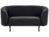 2 Seater Fabric Sofa Black