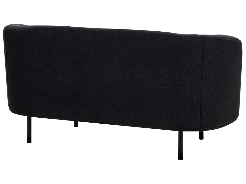 2 Seater Fabric Sofa Black LOEN