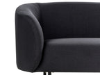 2 Seater Fabric Sofa Black LOEN