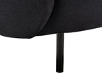 2 Seater Fabric Sofa Black LOEN