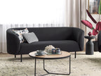 3 Seater Fabric Sofa Black LOEN