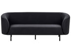3 Seater Fabric Sofa Black LOEN
