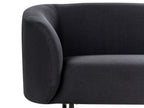3 Seater Fabric Sofa Black LOEN
