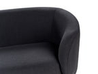3 Seater Fabric Sofa Black LOEN