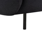 3 Seater Fabric Sofa Black LOEN