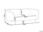 3 Seater Fabric Sofa Black LOEN