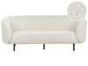 3 Seater Boucle Sofa White and Black