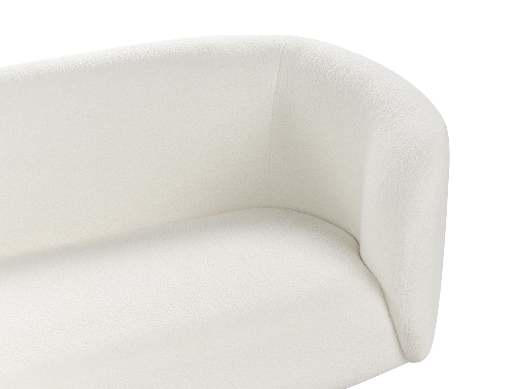 3 Seater Boucle Sofa White and Black LOEN