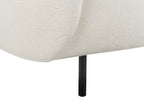 3 Seater Boucle Sofa White and Black LOEN