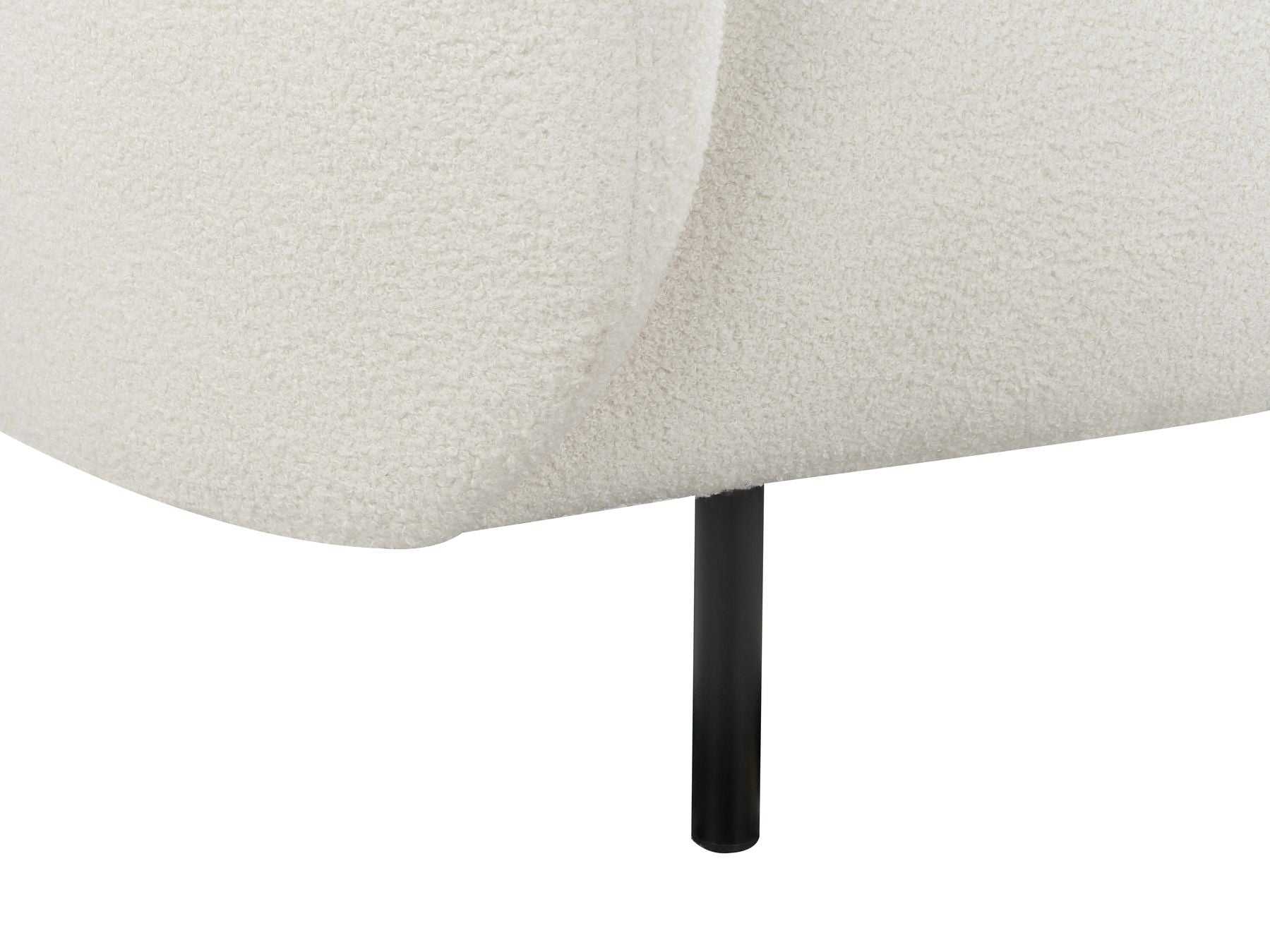 3 Seater Boucle Sofa White and Black LOEN