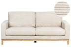 2 Seater Jumbo Cord Sofa Light Beige SIGGARD