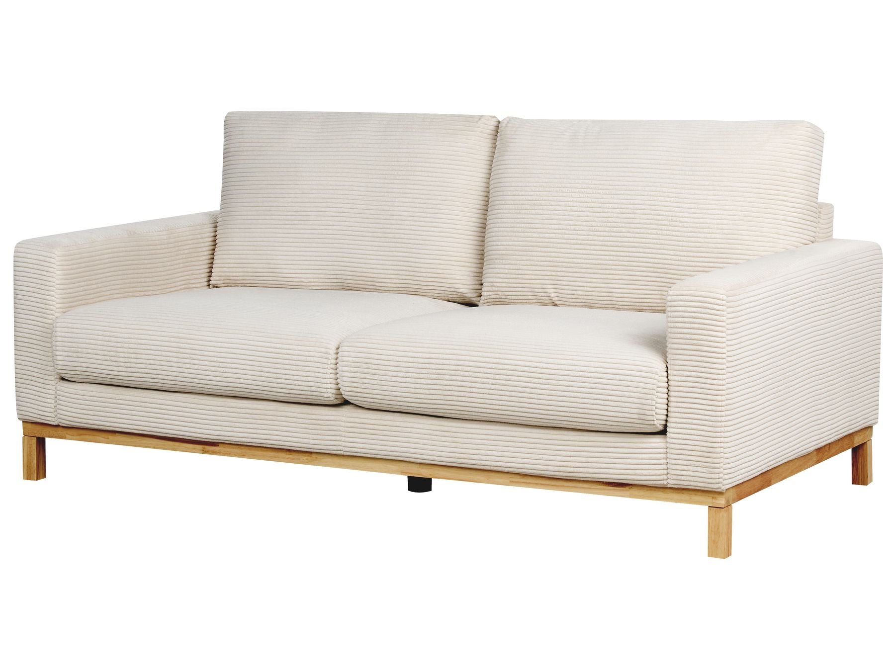 2 Seater Jumbo Cord Sofa Light Beige SIGGARD