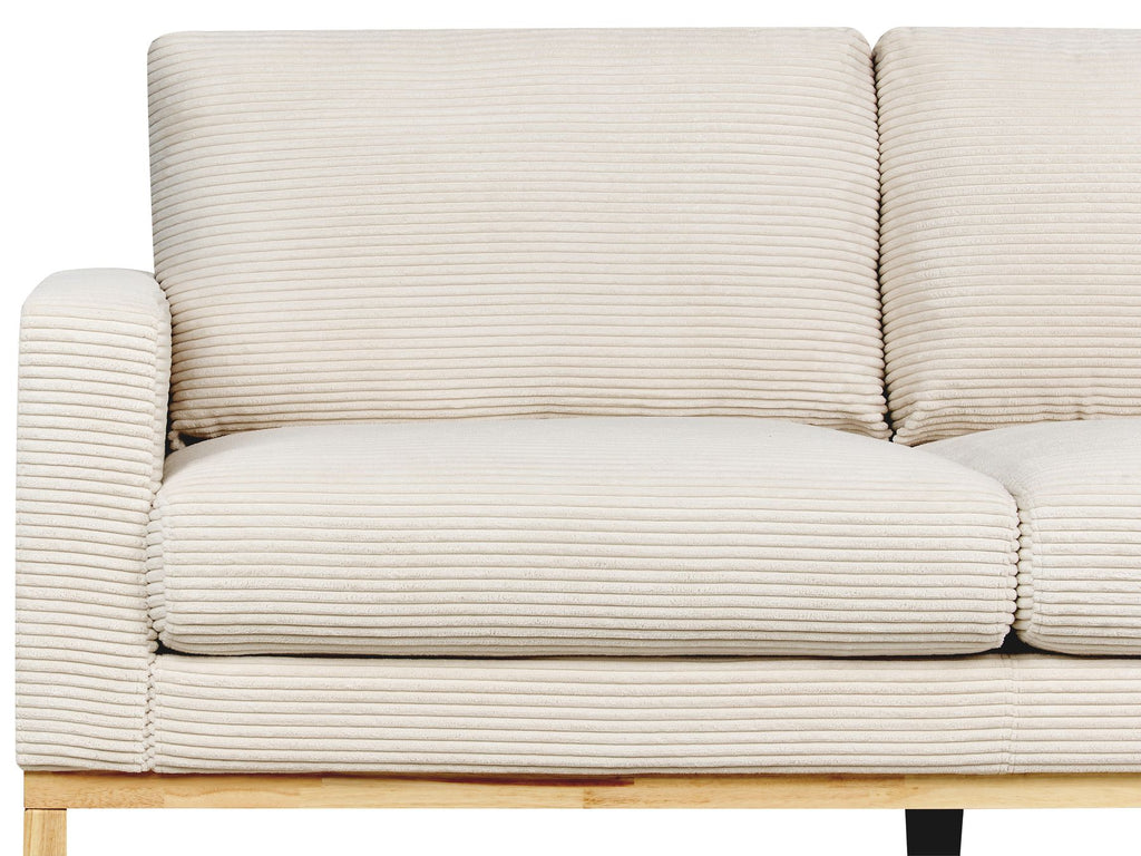 2 Seater Jumbo Cord Sofa Light Beige SIGGARD