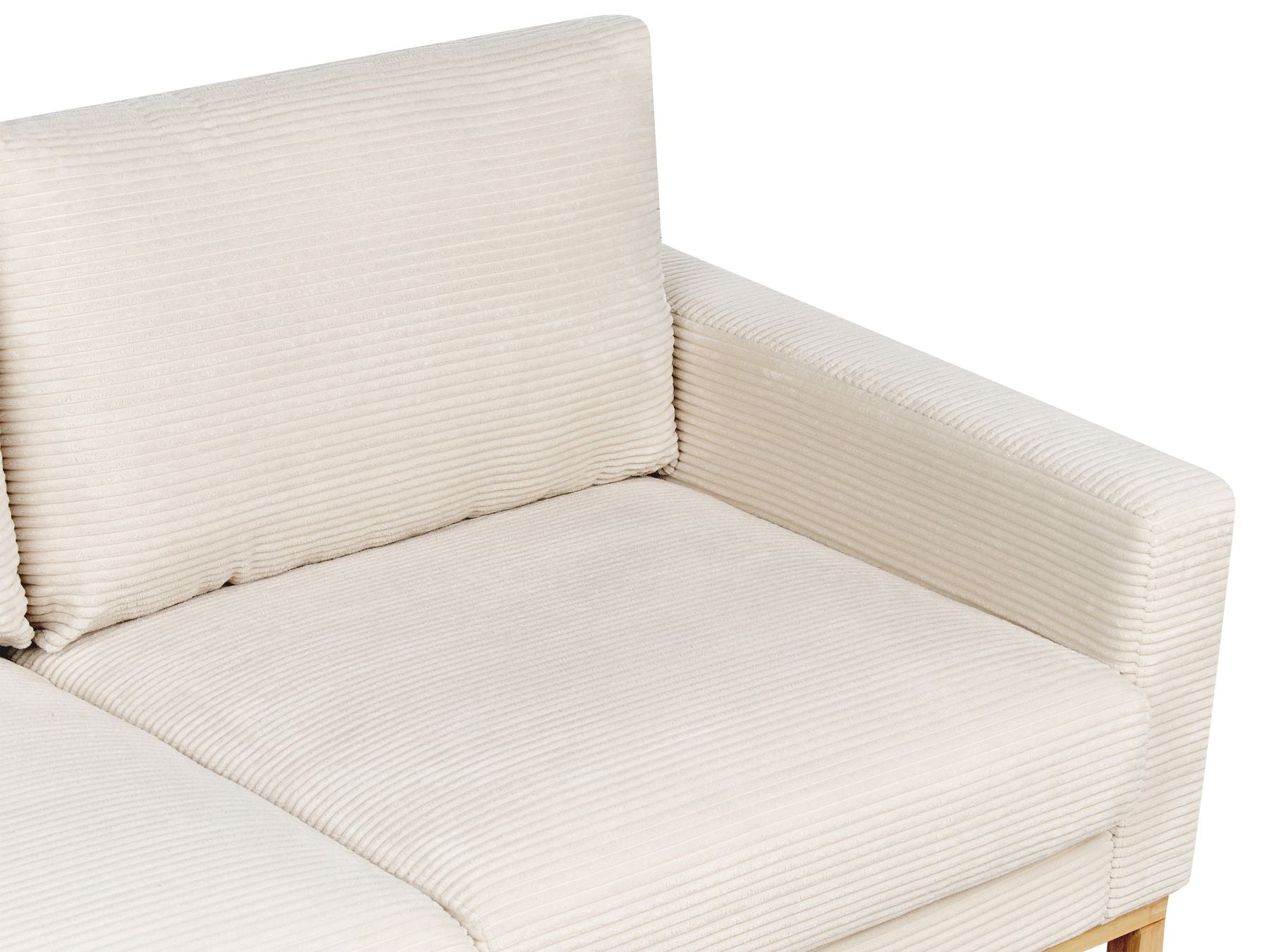 2 Seater Jumbo Cord Sofa Light Beige SIGGARD