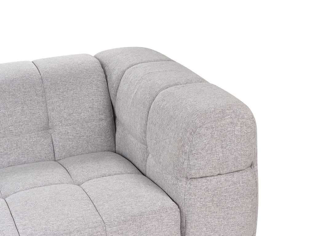 3 Seater Fabric Sofa Grey MULLOLA