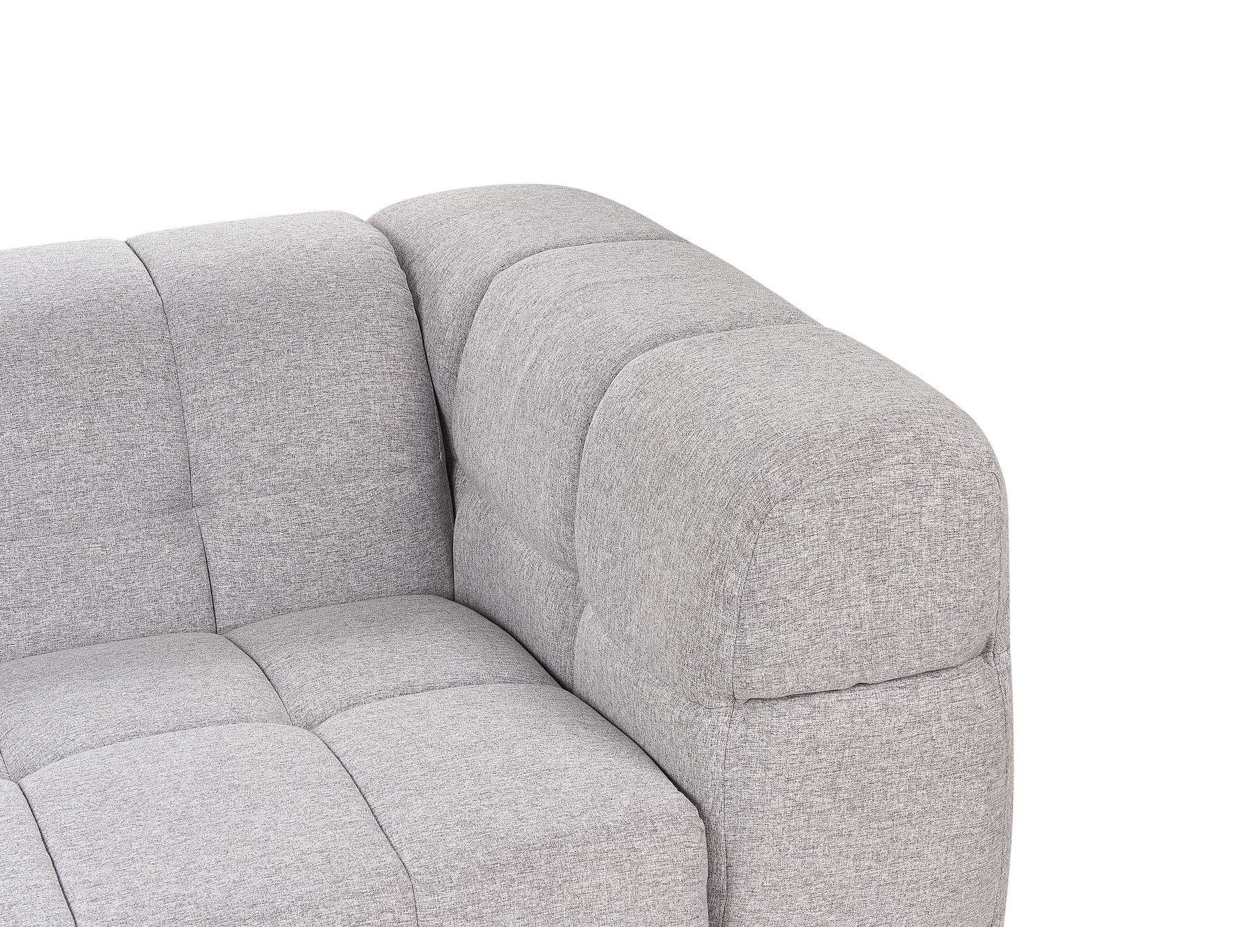 3 Seater Fabric Sofa Grey MULLOLA