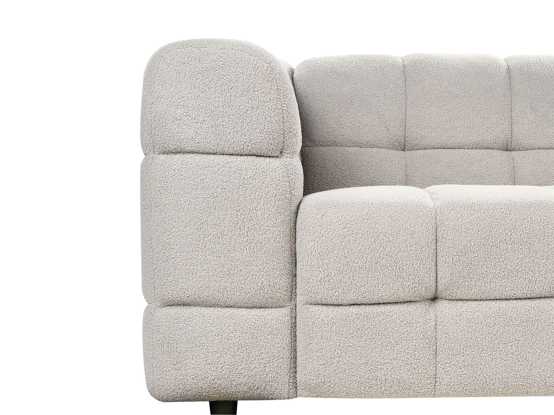3 Seater Boucle Sofa Grey MULLOLA