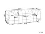 3 Seater Boucle Sofa Grey MULLOLA