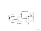 3 Seater Fabric Sofa Grey SIGGARD