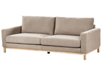 3 Seater Fabric Sofa Taupe SIGGARD
