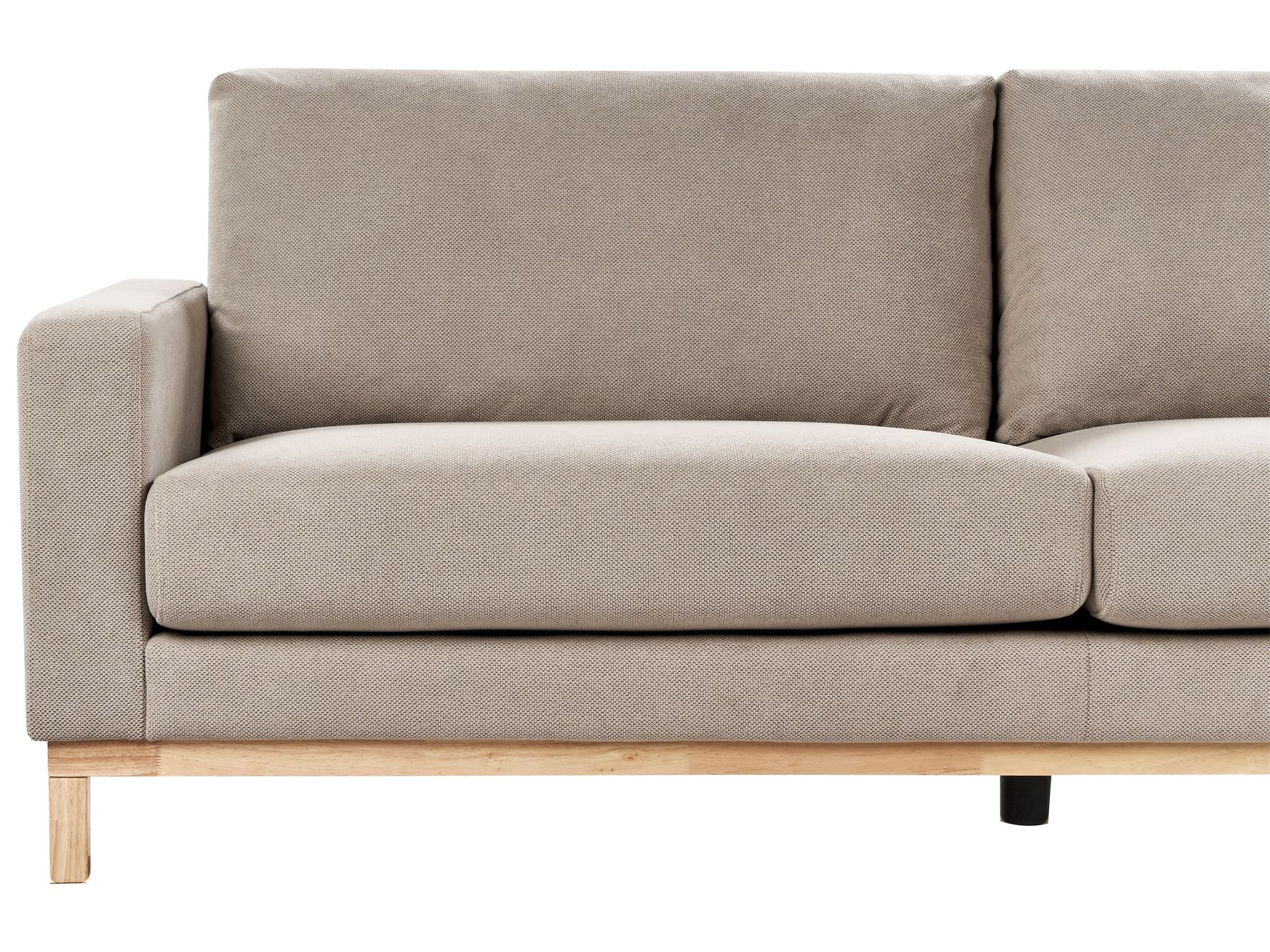 3 Seater Fabric Sofa Taupe SIGGARD