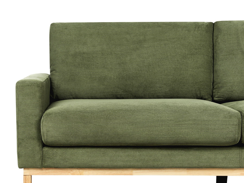 2 Seater Jumbo Cord Sofa Green SIGGARD
