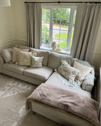 Corner Sofa OSLO Fabric Beige 4 Seater Left Hand