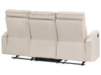 3 Seater Velvet Electric Recliner Beige VERDAL